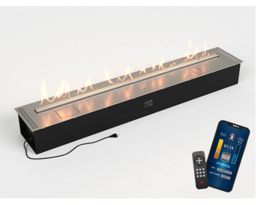 Автоматический биокамин Lux Fire Smart Flame 1600 RC INOX